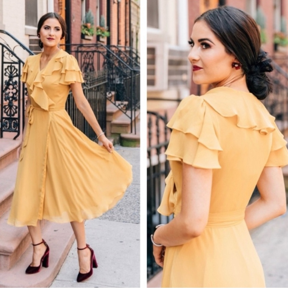 Rachel Parcell yellow dress size Large